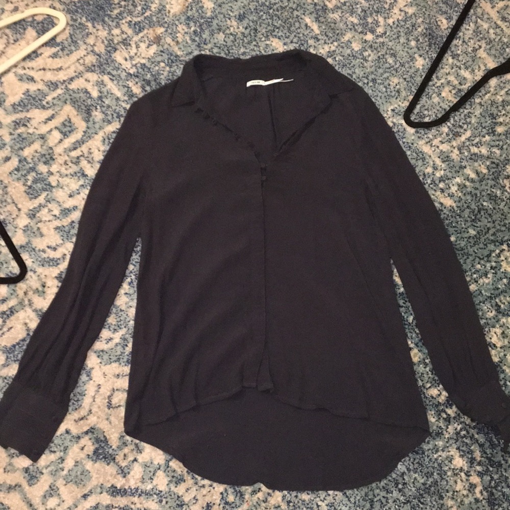 Navy Blue Button up Blouse